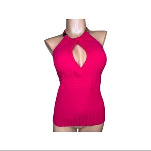 Cache Fuchsia Halter Neck Top
